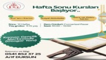Kaman İlçe Müftülüğü’nden  Çocuklara Yönelik Hafta Sonu  Kur’an Kursları Başlıyor