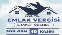Emlak Vergisi 2. Taksit  Ödemelerinde Son Gün 30 Kasım