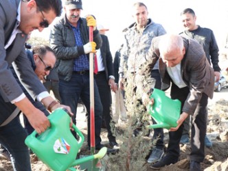 Kaman’da14 bin 900 adet fidan toprakla buluştu