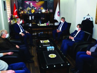 Vali Akın, Esnaf Odaları Birliği’ni ziyaret etti