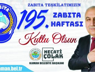 Başkan Necati Çolak’tan Zabıta Haftası Kutlama Mesajı