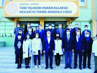 Vali Akın Ve Milli Eğitim Müdürü Metin Alpaslan’dan Türk Telekom Osman Kulaksız Meslek Lisesine ziyaret