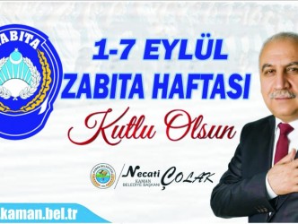 Başkan Çolak’tan , Zabıta  Haftası Kutlama mesajı