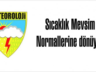 Sıcaklık Mevsim  Normallerine dönüyor