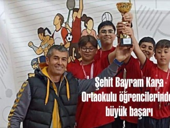 Şehit Bayram Kara  Ortaokulu öğrencilerinden  büyük başarı