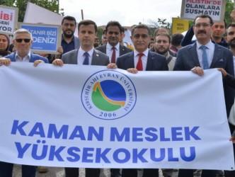 “Kampüslerden Refaha Katliama  Dur De!” Temalı Yürüyüş Yapıldı