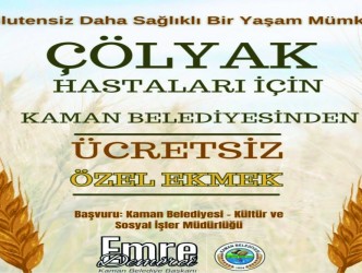 KAMAN BELEDİYESİNDEN ÇÖLYAK  HASTALARINA ÜCRETSİZ EKMEK