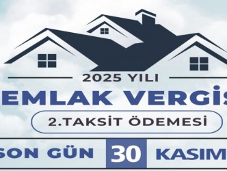 Emlak Vergisi 2. Taksit  Ödemelerinde Son Gün 30 Kasım