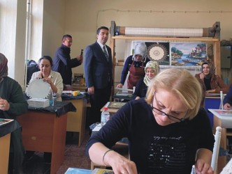 Kaman Halk Eğitim Merkezi Başkan Demirci ve Müdür Bora’yı Ağırladı