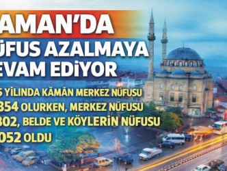 KAMAN’DA NÜFUS AZALMAYA DEVAM EDİYOR