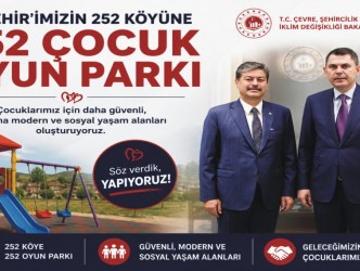 KIRŞEHİR’İN 252 KÖYÜNE 252 ÇOCUK OYUN PARKI MÜJDESİ