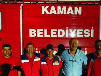 Kaman Belediyesi İtfaiye  Ekibi İlçemize döndü